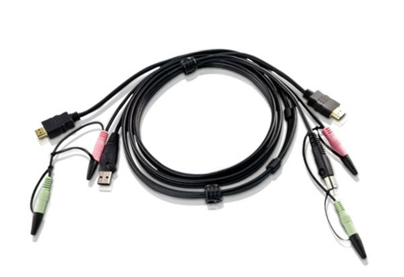 Aten KVM Cable 1.8m with HDMI, USB & Audio to HDMI, USB & Audio Aten KVM Cable 1.8m with HDMI, USB & Audio to HDMI, USB & Audio